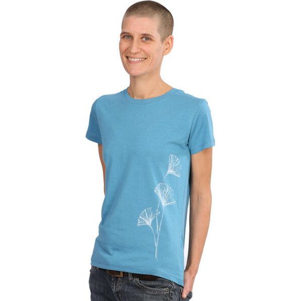 Life-Tree Bamboo Fairwear Shirt Women Ginkgo | Blau