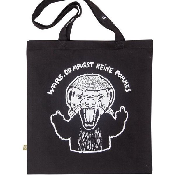 päfjes Honigdachs / du magst keine Pommes? - Feste Baumwolltasche 340