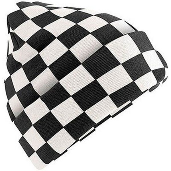 Beechfield Beanie mit auffälligem Schachbrettmuster Checkerboard