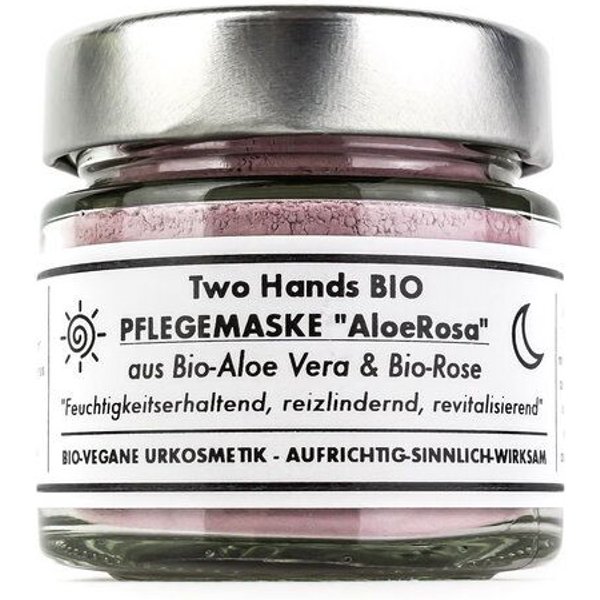 Two Hands BIO PflegeMaske „AloeRosa“ aus Bio-Aloe Vera & Bio-Rose - Bio Vegan