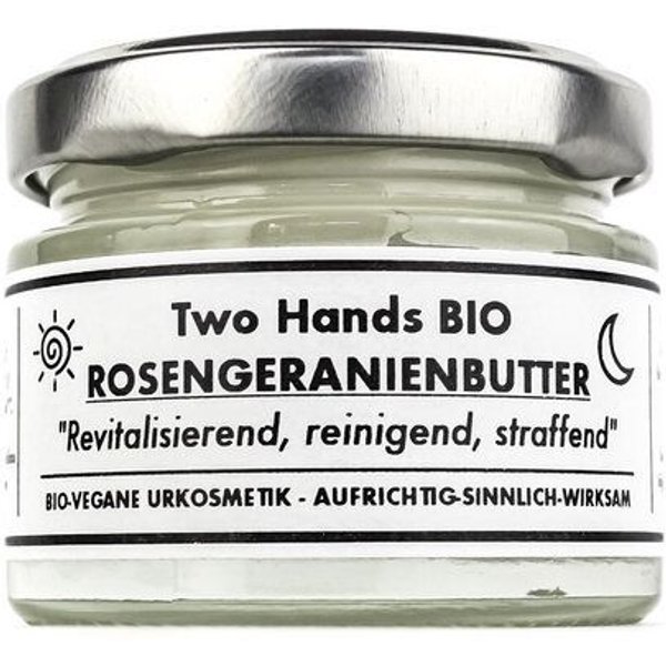 Two Hands BIO Rosengeranienbutter aus Bio-Rosengeranie Bourbon & Bio-Shea - Bio Vegan