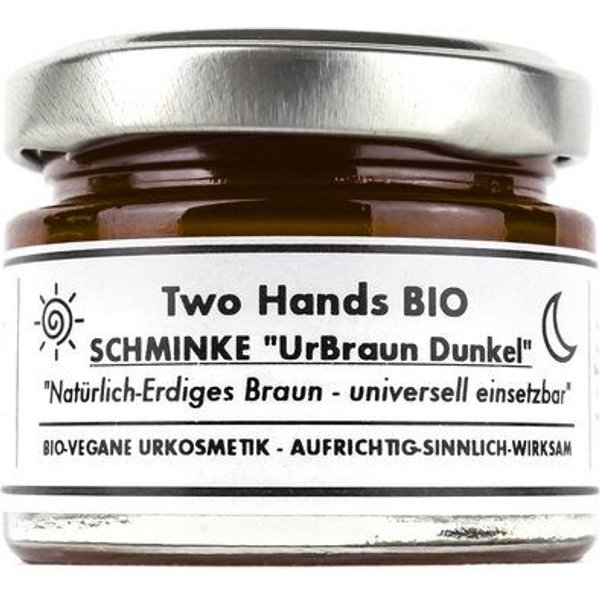 Two Hands BIO Schminke „UrBraun Dunkel“ mit Bio-Carnaubawachs & Bio-Sheabutter - Bio Vegan