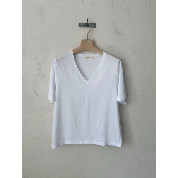 WOTE Damen Relaxed Fit V-Neck T-Shirt aus 100 % Bio-Baumwolle