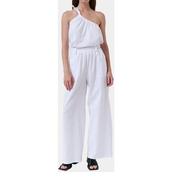 amt.studio "Pacific Pants" weite gekreppte Bio-Baumwolle Hose mit Gummizug