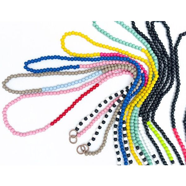 renna deluxe Handykette aus Holzperlen, Crossbody lang, verschiedene Farben