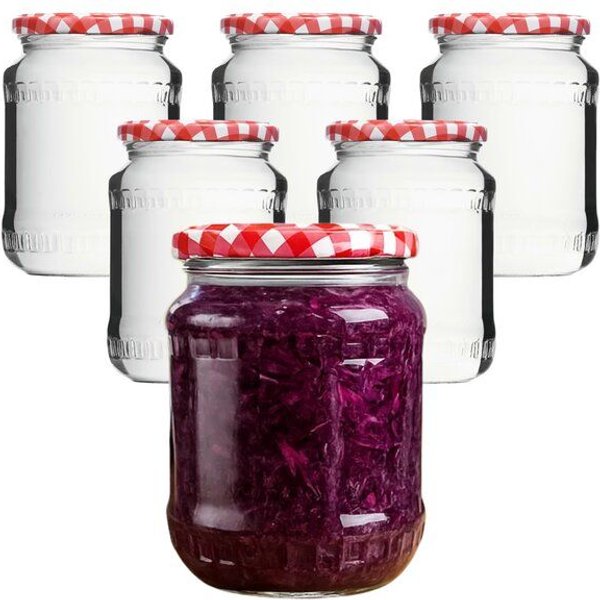 mikken Einmachgläser 720ml mit Schraubdeckel TO82 Einkochgläser Vorratsgläser Schraubgläser