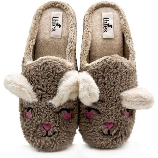 Veganer "thies ® Organic Rabbit Slipper" aus kuscheliger Biobaumwolle