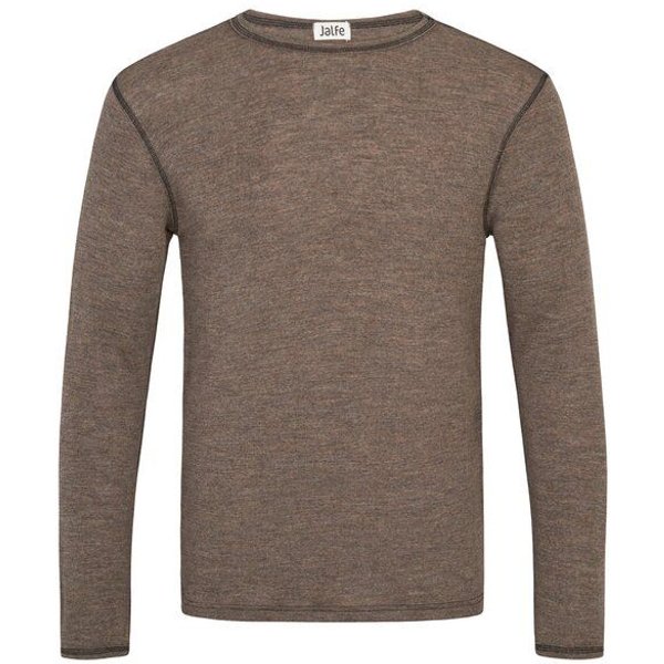 Jalfe Herren-Longsleeve Wolle melange