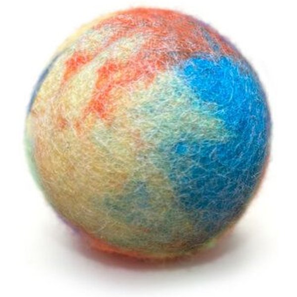 Treusinn Hundespielball FILZY Bunt / 100% natürliche Filzwolle / Ø ca. 6 cm