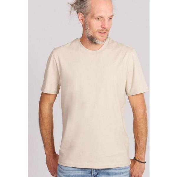 Life-Tree Organic Fairwear Shirt Men Basic | Burgund/Natur/Gelb