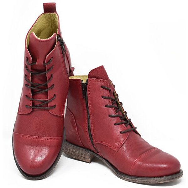 Claudio Nero Schnürboots Tres rot