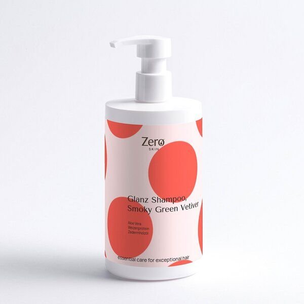 Zero Skin Glanz Shampoo, Smoky Green Vetiver, mit Aloe Vera, Weizenprotein & Betaine - 400 ml