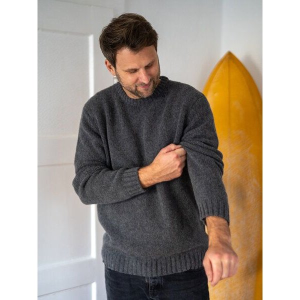 FUXBAU Männer Merino Strickpullover