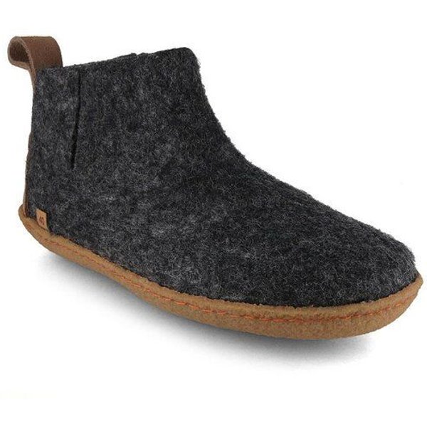 WoolFit Yeti Filzboots hohe Hausschuhe mit Naturgummisohle, handgefilzt aus 100% Wolle