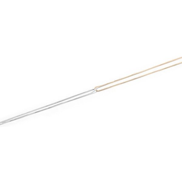 Jonathan Radetz Jewellery Kette FINEFINE, Gold 585, 14 Karat, 925 Sterling Silver, Länge 43 cm, Handmade in Germany