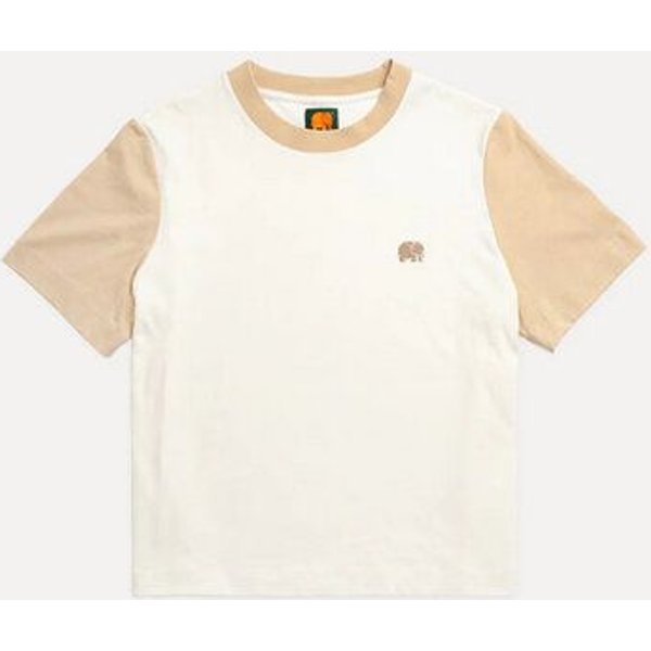 Trendsplant Women's Color Block T-Shirt Natural