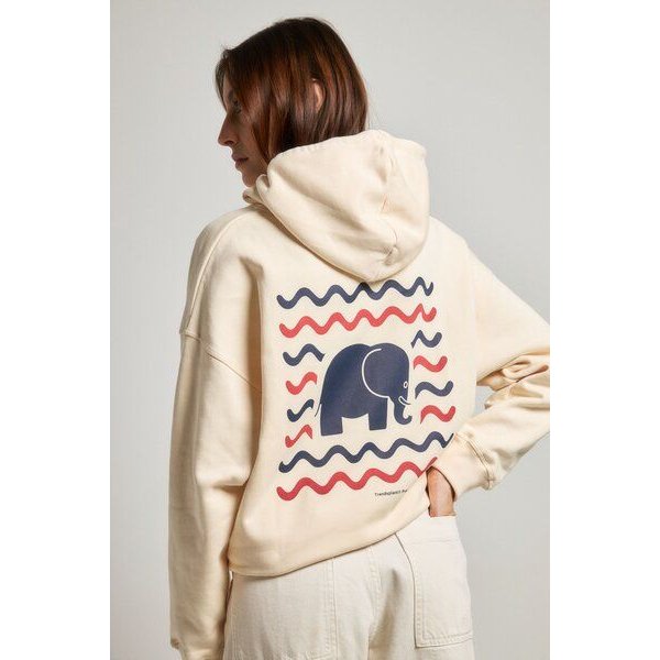 Trendsplant Women's Explanada Organic Oversized Hoodie Ivory
