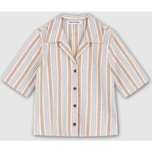 Kings Of Indigo MORRIGAN | ECRU HEMP STRIPE