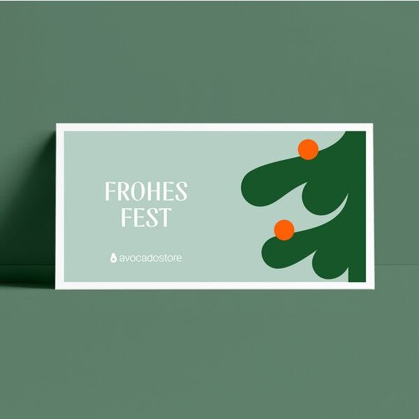 Avocado Store Wunschbetrag Gutschein als druckfähige PDF per E-Mail ab 10€ - Frohes Fest