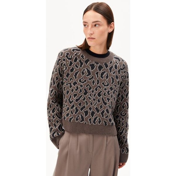 ARMEDANGELS DILIRIAA LEOPAA Damen Pullover aus recyclem Bio-Woll Mix