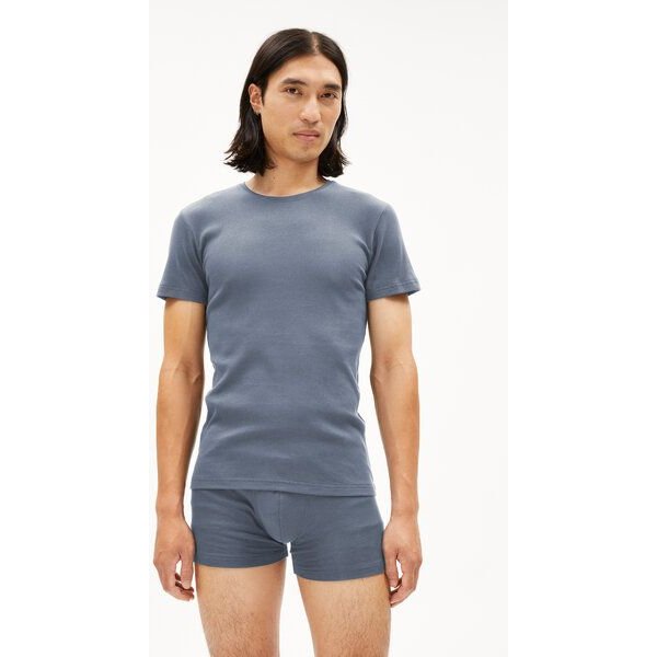 ARMEDANGELS HELMAAR RIB Herren Ripp-T-Shirt aus Bio-Baumwoll Mix