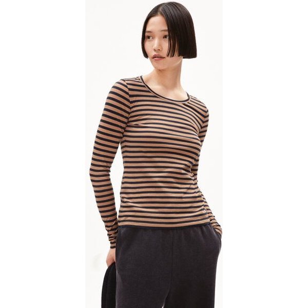 ARMEDANGELS ENRICCAA STRIPES Damen Longsleeve Slim Fit aus Bio-Baumwolle