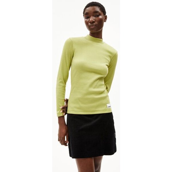 ARMEDANGELS FATIMAARA Damen Ripp-Longsleeve Slim Fit aus Bio-Baumwoll Mix