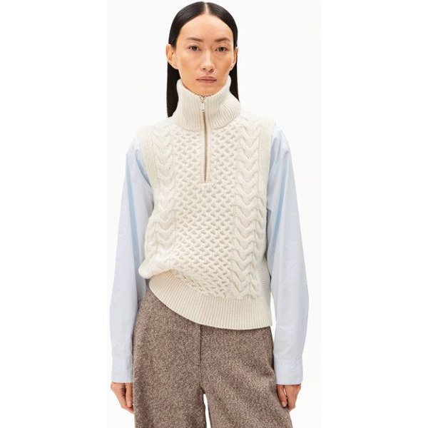 ARMEDANGELS OLAIAAS CABLE Damen Stricktop Relaxed Fit aus Bio-Woll Mix