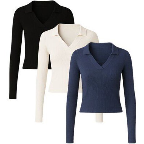 GORG 3er Set Damen Bluse – Bio-Baumwolle & superweiches Modal