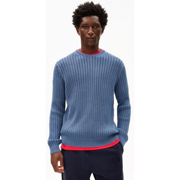 ARMEDANGELS PIGMENT DYE RIB Herren Pullover aus Bio-Baumwolle