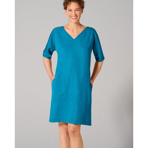 HempAge Kurzarm-Kleid 100% Lyocell (auf Hanf-Basis) Casual Fit
