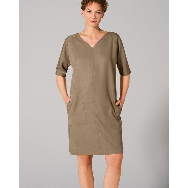 HempAge Kurzarm-Kleid 100% Lyocell (auf Hanf-Basis) Casual Fit