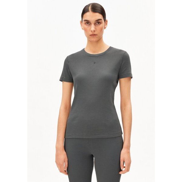 ARMEDANGELS GMT DYE RIB Damen Ripp-T-Shirt aus Bio-Baumwoll Mix