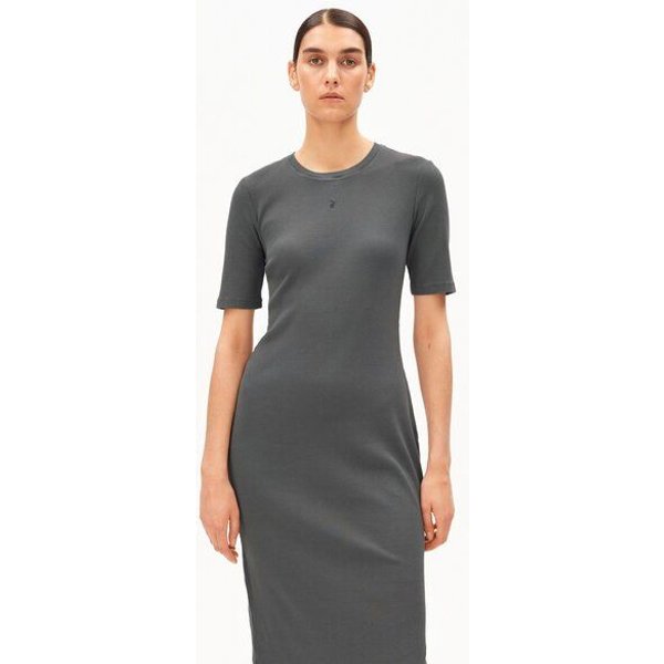 ARMEDANGELS SEHAARAA GMT DYE Damen Ripp-Jerseykleid aus Bio-Baumwoll Mix