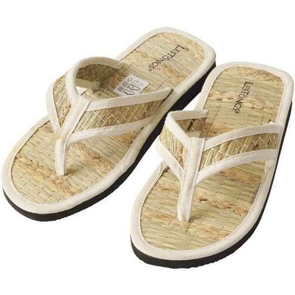 Les Tôngs Flip Flops OCEAN-V -offene Zimtlatschen aus Seegras - vegane Zimtsohle
