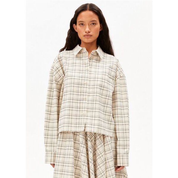 ARMEDANGELS CHECK BOXY Damen Bluse aus Bio-Baumwolle
