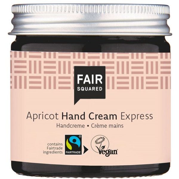 Fair Squared Hand Creme Aprikose 50ml im Glastiegel