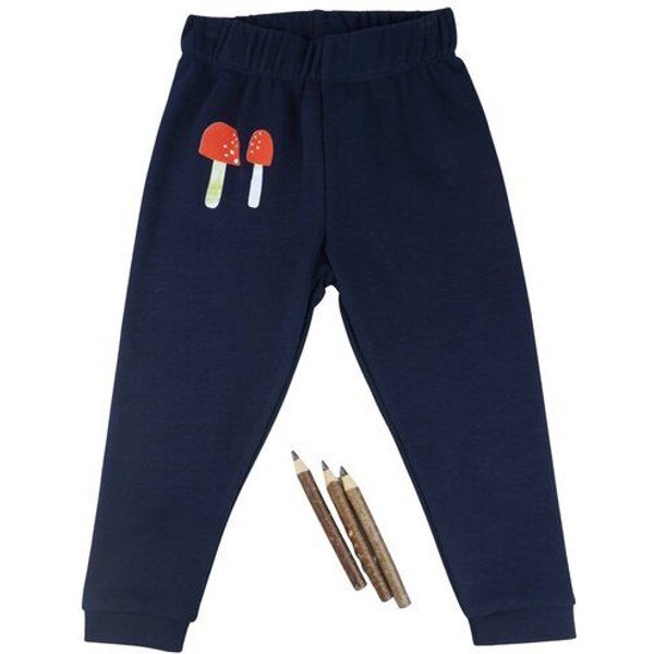 MELAdi Kinder Baby - Hose aus Biobaumwolle - Pilze auf Navy Blau