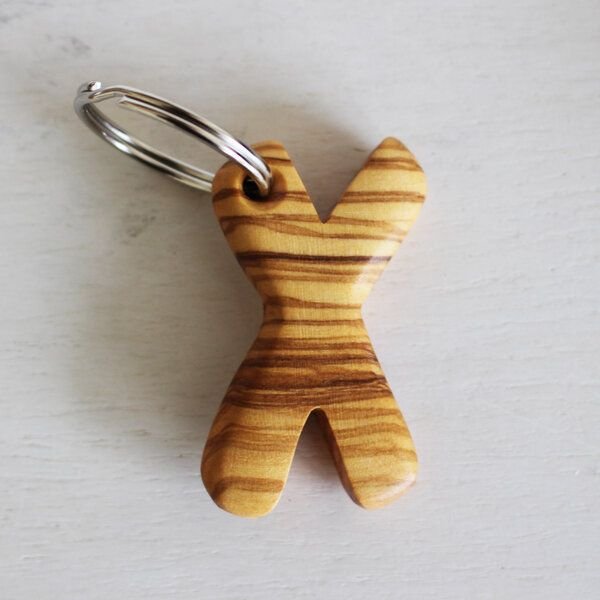 Mitienda Shop Schlüsselanhänger aus Holz Buchstaben A-Z | Holz Anhänger