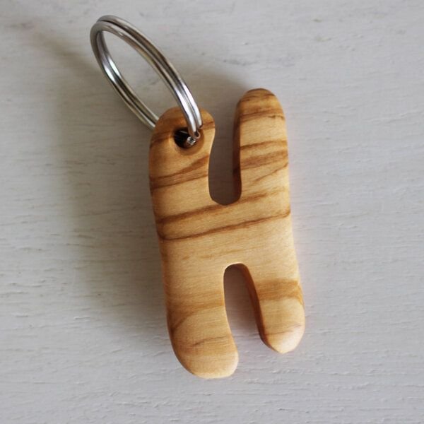 Mitienda Shop Schlüsselanhänger aus Holz Buchstaben A-Z | Holz Anhänger