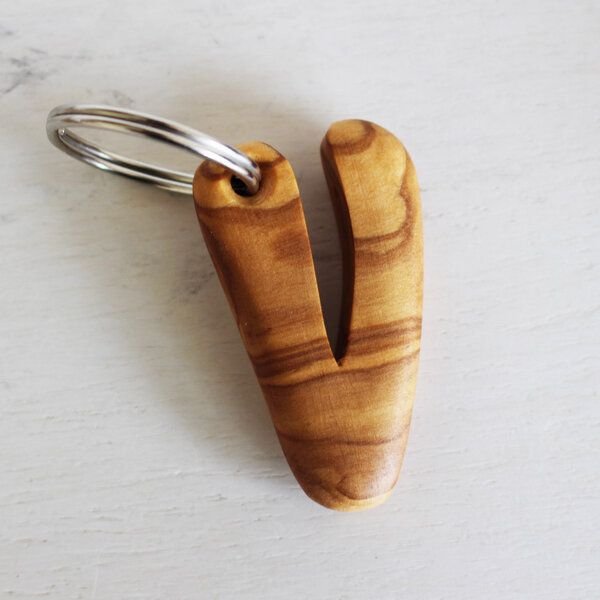 Mitienda Shop Schlüsselanhänger aus Holz Buchstaben A-Z | Holz Anhänger