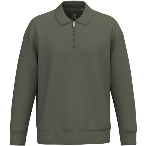 YTWOO Unisex-Sweatshirt mit Zipper und Polokragen