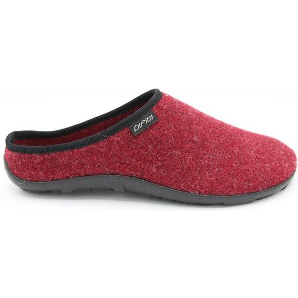 Pantoffel homey mit Barfußgefühl pifit! aus hochwertigem Wollfilz kirschrot, 32100-2