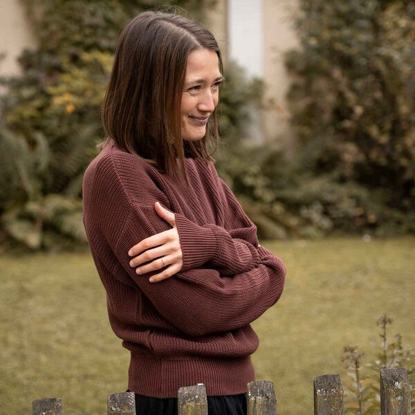 Vresh Clothing Alva - Strickpullover mit Stehkragen aus Biobaumwolle