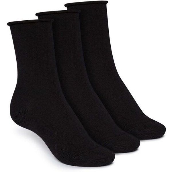 ThokkThokk Socken Relax Mittelhoch Schwarz 3er Pack Bio Fair