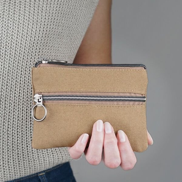 seasara Canvas Geldbeutel / Wallet aus Bio-Baumwolle, navy blue oder camel