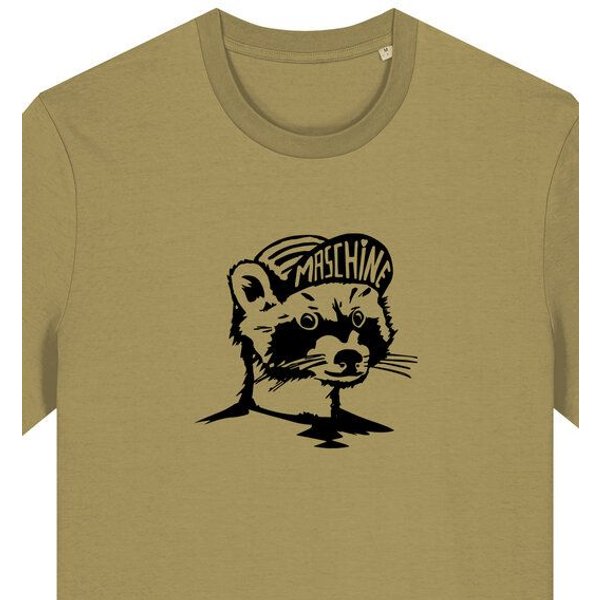 päfjes Waschbär die Maschine Fahrrad Gravel - Unisex Männer Bio Unifarben T-Shirt