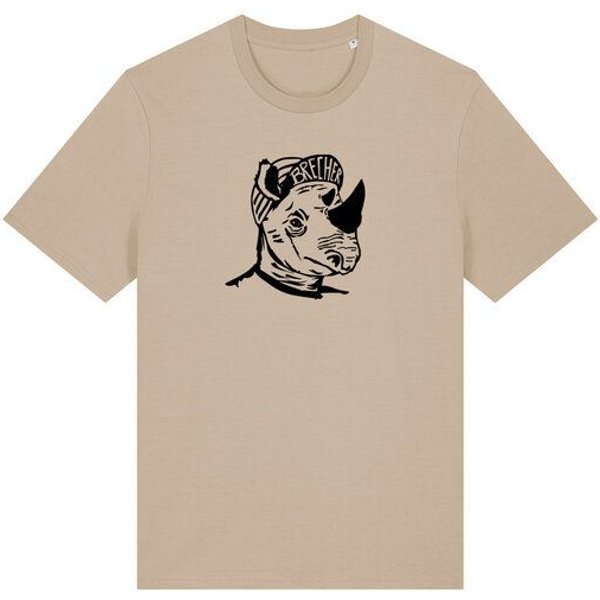 päfjes Nashorn der Brecher Fahrrad Gravel - Unisex Männer Bio Unifarben T-Shirt