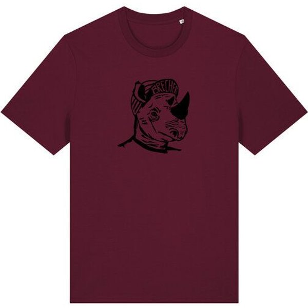 päfjes Nashorn der Brecher Fahrrad Gravel - Unisex Männer Bio Unifarben T-Shirt