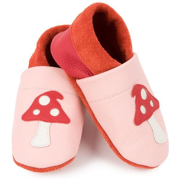 My first Label Krabbelschuh "Glückspilz" aus hochwertigem Leder / schadstofffrei
